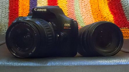 Canon EOS Rebel T6 Digital Camera With EF-s 18-55mm and EF 75-300 Bundle + Flash