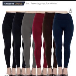 Fleece lined leggings warm brand new 5 pc in bag