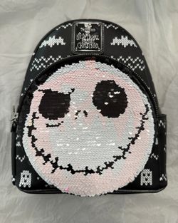 Disney Loungefly Nightmare Before Christmas Sequin Jack Mini Backpack