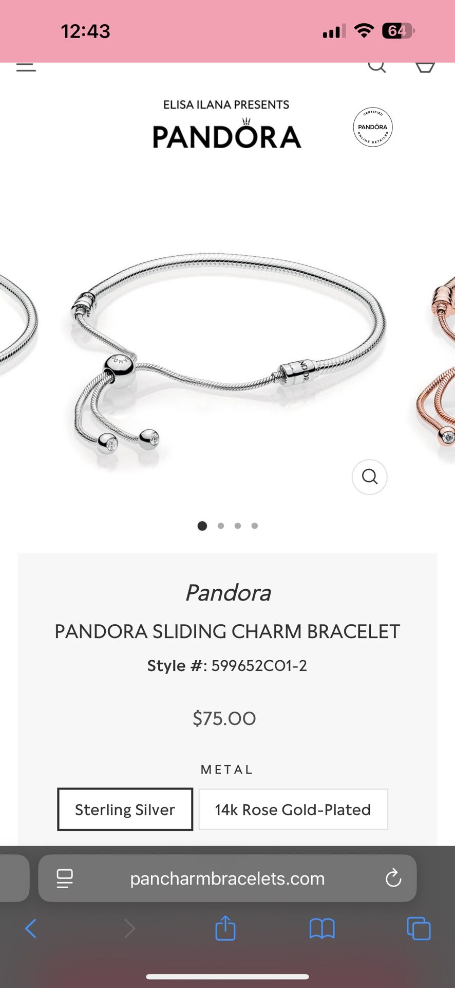 Pandora Charm Bracelet Band