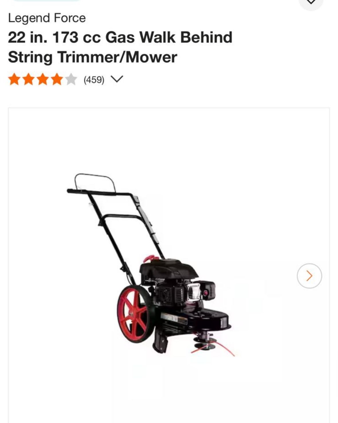 Legend Force 22 in. 173 cc Gas Walk Behind String Trimmer/Mower