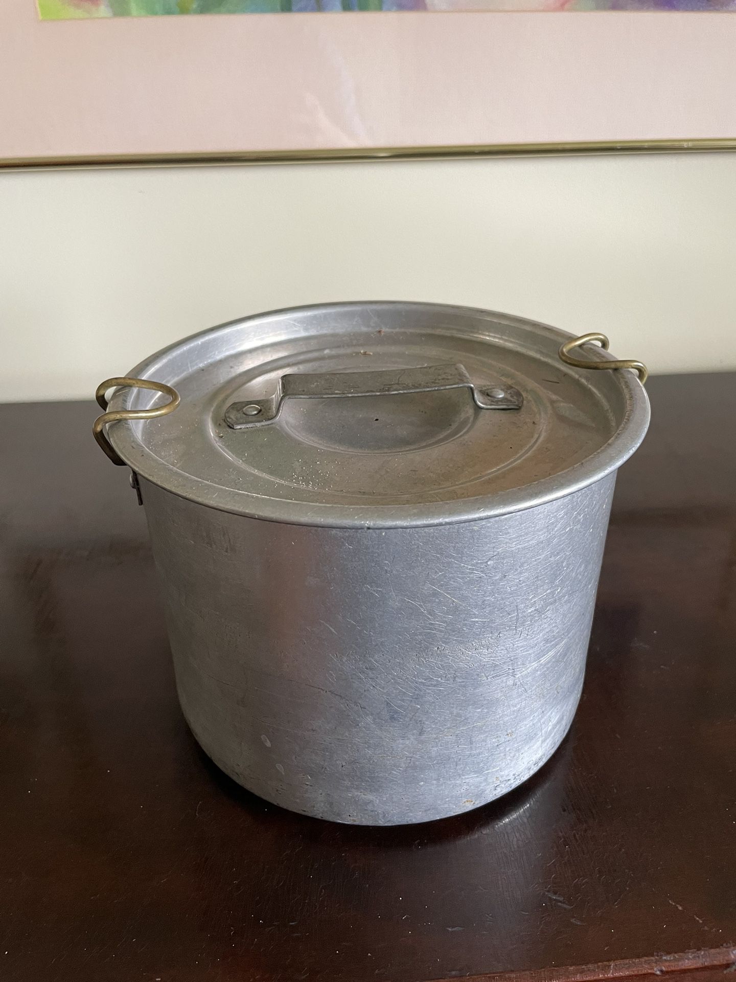 Antique Wear Ever Aluminum TACU co. Fireless Stove Cooking Pot With Locking Lid