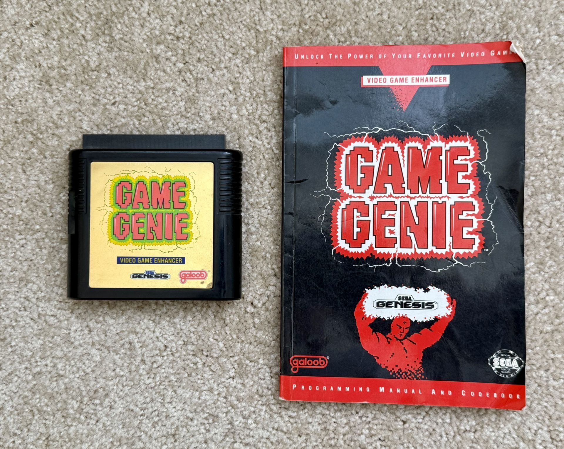 Game Genie With Book For The Sega Genesis