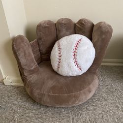 toddler baseball glove chair and pillow