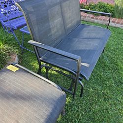 Glider bench w ottoman