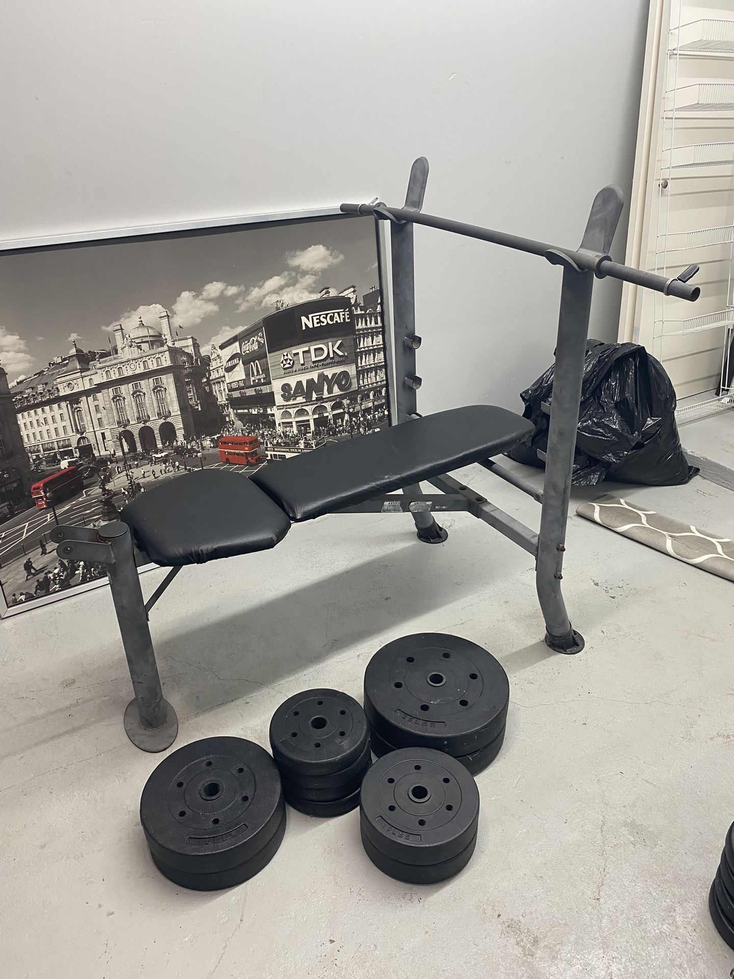 Bench Press Standard Adjustable Weight Set