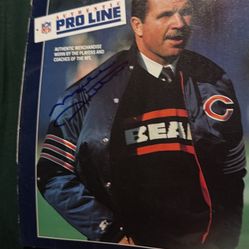 Old magazine cover signed Ditka