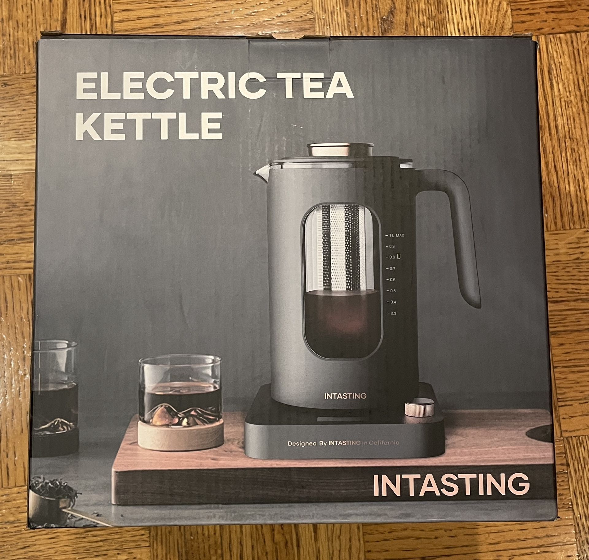 Electric Tea Kettle, Glass Electric Kettle with Tea Infuser and Precise Knob Tem
