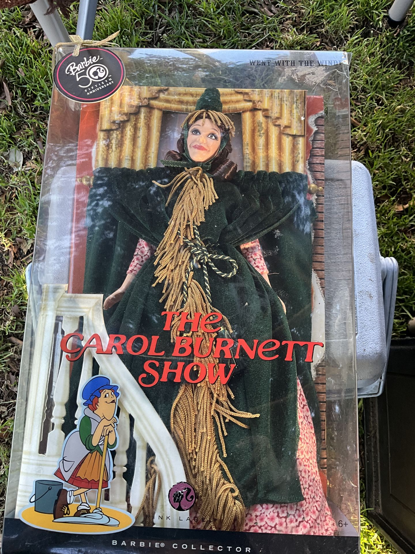 BARBIE special collection doll Carol Burnett in Scarlet O’Hara skit designed by Bob Mackle NEW IN BOX NEVER REMOVED