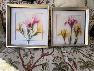 Framed Floral Art Prints Set of 2