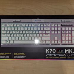Corsair K70 RGB MK.2 SE Mechanical RAPIDFIRE Gaming Keyboard - USB Passthrough & Media Controls - PBT Double-Shot Keycaps - Cherry MX Speed - RGB LED 
