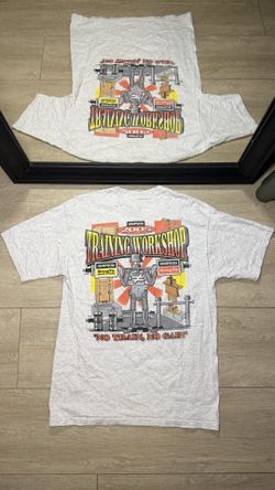 Y2K 2000s Robot Training Workshop “No Train, No Gain” Shirt