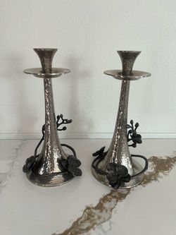 Michael Aram black orchid candle holders