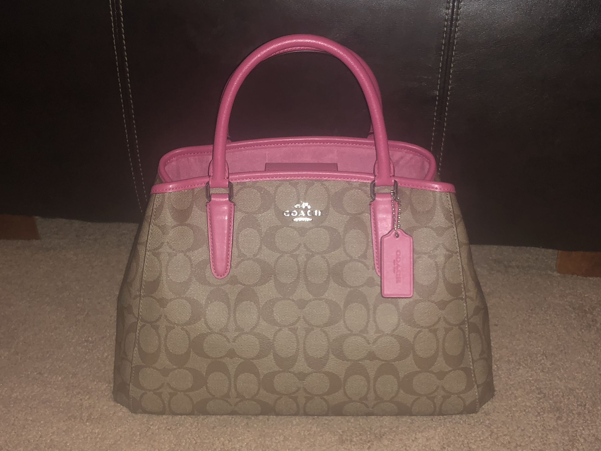 Pink/Brown Coach Bag