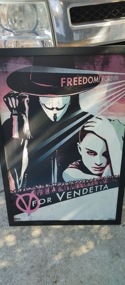 V for Vendetta textured poster/wall hanging