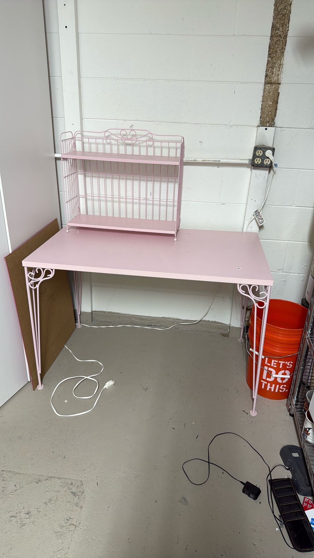 Pink Desk/Vanity & Organizer