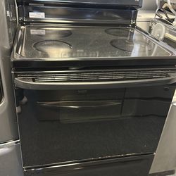 Stainless steel glass top stove