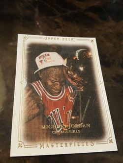 Michael Jordan upper deck insert card masterpieces