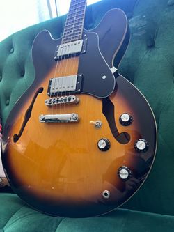 FAKE es-335 sunburst semi hollow guitar