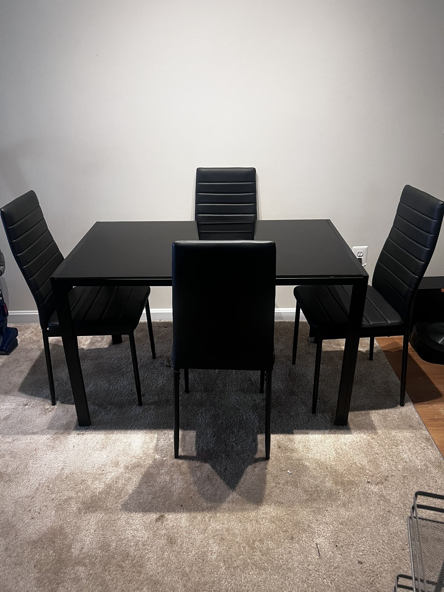Black Dining Table Set