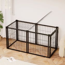 Dog Crate 47.2 Dog Kennel for Small Medium Dogs, Puppy Dog Playpen with Top, Pet Cage, Indoor, Black.47.2L x 22W x 24H.