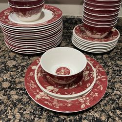 Waverly Garden Room Fruit Toile Festive Dinnerware Set 