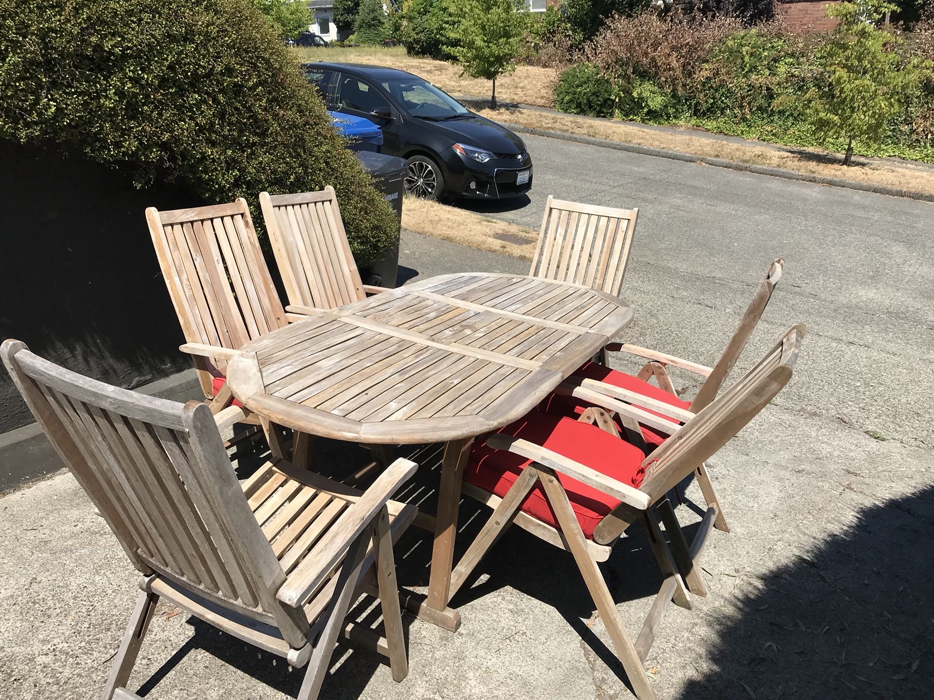 8pc teak outdoor patio furniture set