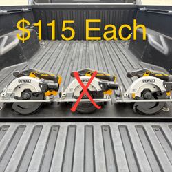 NEW DEWALT 20V MAX Cordless Brushless 6-1/2 in. Sidewinder Style Circular Saw (Tool Only) **2 Available, $115 Each**