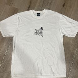 stussy in bloom tee white large