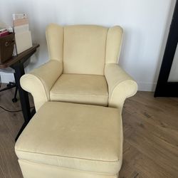 Muted Yellow Rocking Chair 