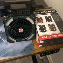 Portable Fan+light+charger