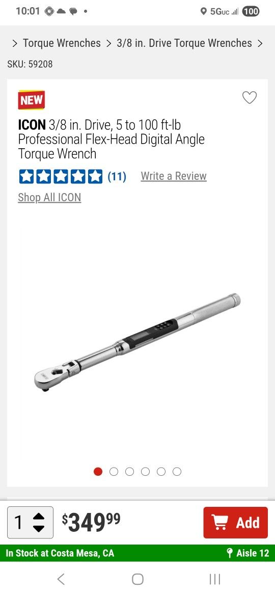 Icon 3/8 Digital Torque Wrench