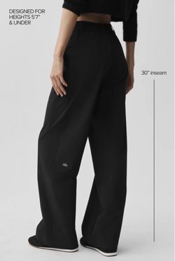Alo Yoga High-Waist Pursuit Trouser (Regular) XXS (00-0), Black $148 MSRP