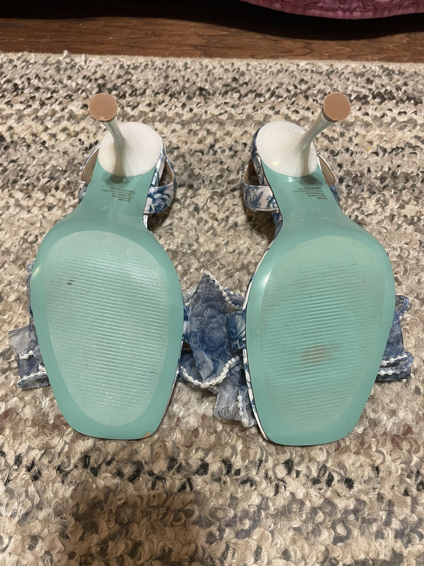 blue by betsey johnson fawn floral pearl bow dress sandals Blue by Betsey Johnson Fawn Floral Pearl Bow Dress Sandals for Sale in Cresson, TX