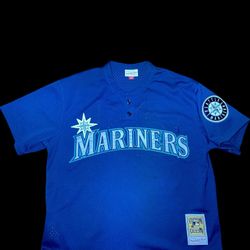 Seattle Mariners Men Jersey Mitchell And Ness 1995 Ken Griffey Jr #24  Size: L