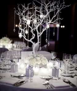 34’ Silver Metallic Manzanita Tree