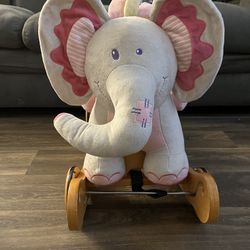2 in 1 Elephant Rocker with Wheel