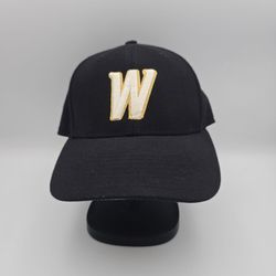 Richardson Pro Model Embroidered Letter W Baseball Bats Black Hat Size 6 5/8