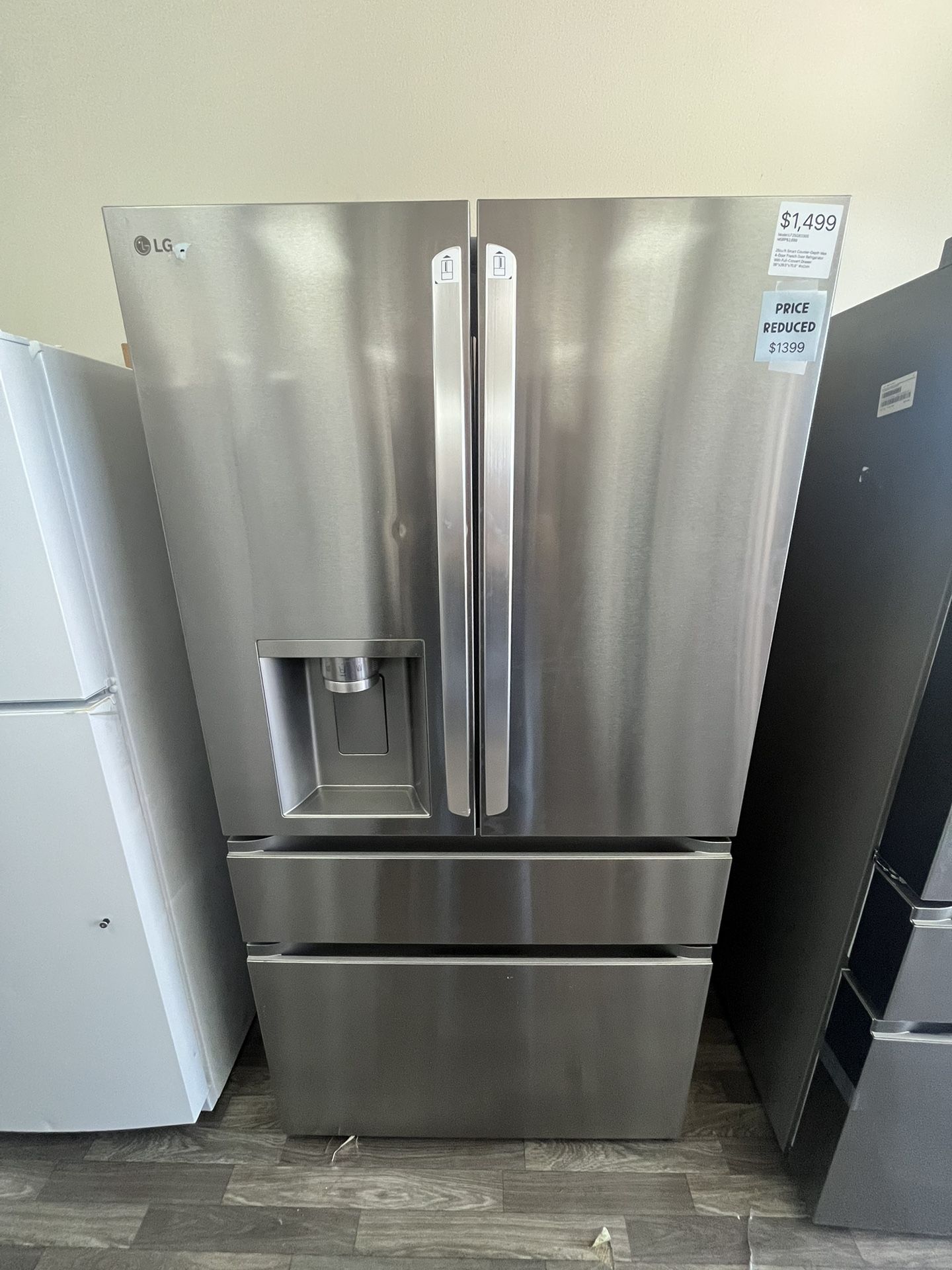 LG Counter Depth French Door 36”W Refrigerator, Fully Tested, Open Box, Warranty, Delivery Available