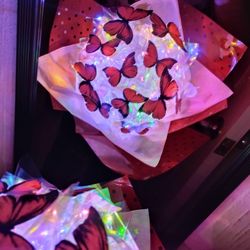 Butterfly Bouquet  With Lights Hermosos Ramos De Mariposas Con Luces Valentines Day
