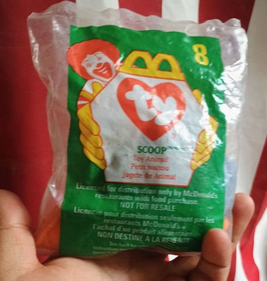 Vintage 1998 #8 Scoop the Swallow 6" McDonald's TY Beanie Baby