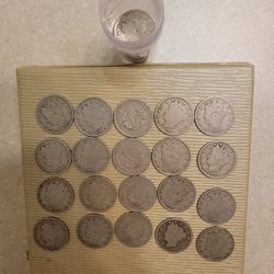 Assorted Years V Nickels.  46 Coins