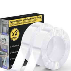 EMNT 19.7FT Double Sided Tape Heavy Duty, Strong Mounting Tape, Multipurpose Reusable Adhesive Tape Sticky Transparent Tape Poster Carpet Tape for Pas