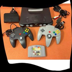 Nintendo 64 &( 2 )Controllers/&( 1 ) Game