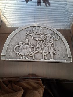 Death and father time Clay plaque