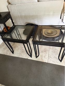 Glass End Tables Metal