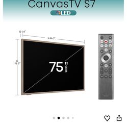 Hisense 75-inch Class Qled 4K S7N  Canvas Tv 