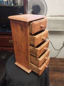 Handmade   Mini  Table  Top  5  Drawer