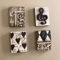 Set Of 4 Sid Dickens Wall Tiles