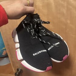 Pink Black Balenciaga Shoes No Box Size 8 Women’s 